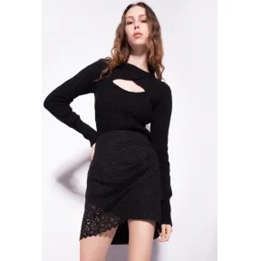 品蔻/Pinko 挖剪细节混合挑花套衫 1G18ALA09OZ99