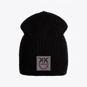 品蔻/Pinko Love Birds 拼饰罗纹针织帽 1G206DY774Z99