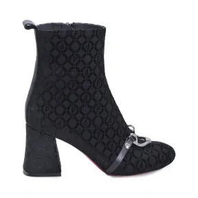 品高/Pinko LIMOUSINE BLACK MAGGIORE 1激光切割天鹅绒踝靴 1H20NBY5LUZ99