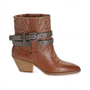 品高/Pinko 配细带和刺绣德克萨斯风格短靴 1H20R1-Y61LL16