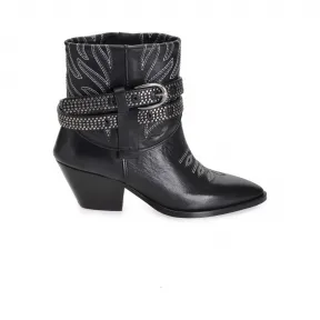 品高/Pinko 配细带和刺绣德克萨斯风格短靴 1H20R1-Y61LZ99