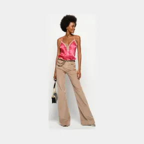 品高/Pinko 粉色 FIONA 2 MAXI喇叭形细工装裤子 1J10A9Y5Q3P88