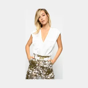 品高/Pinko 白色 MOCACCINO女式衬衫 1N12J37459Z09