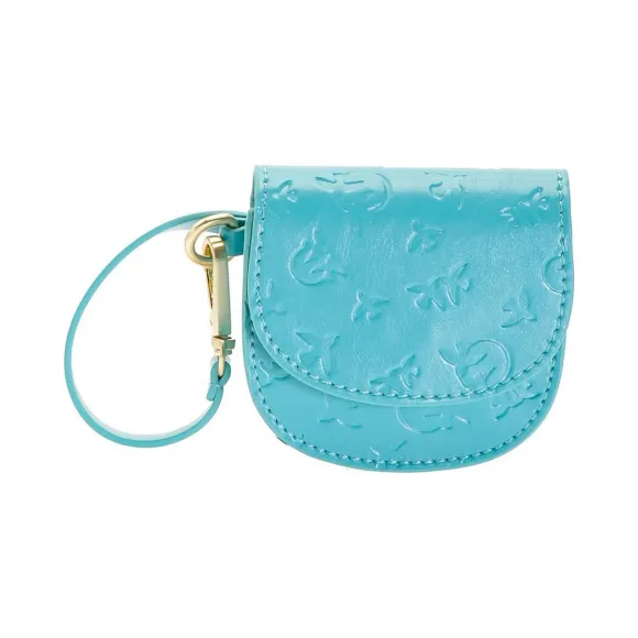 品高/Pinko 透明 BLUE 华盛顿复古皮革+尼龙手提袋 1P21HMY5VSE71