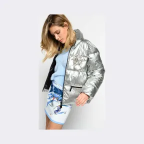 品高/Pinko 银色 GREY TOURCOING涂层尼龙羽绒服 1Q100XY44ZI17