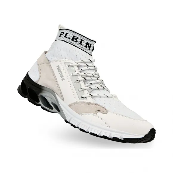 普兰/Plein Sport 白色 男士 跑步鞋 F19S-MSC2245-STE003N_01