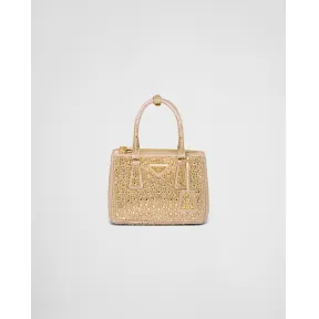 普拉达/Prada Prada Galleria 仿水晶装饰缎面迷你手袋 1BA906-2AWL-F0522