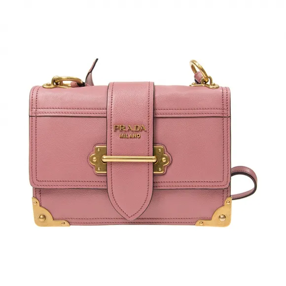 普拉达/Prada  粉红色 牛皮 斜跨包 1BD094-PEO-F0VJN