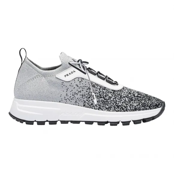 普拉达/Prada 银色/黑色  运动鞋 1E246L 3KSQ F0Q07