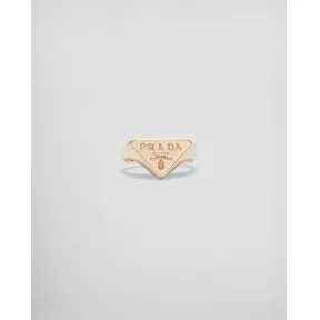 普拉达/Prada Eternal Gold 黄K金图章戒指 1JA113-2CID-F0056