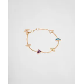 普拉达/Prada Eternal Gold 黄K金和半宝石手链 1JB421-2FKP-F0COC