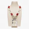 普拉达/Prada 象牙色+红色  项链 1JC110 2BGI F059I