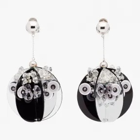 普拉达/Prada 钢色+黑色  耳饰 1JO077 2ETI F0H76