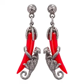 普拉达/Prada 漆红色  耳饰 1JO266 2BZB F0D17