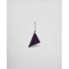 普拉达/Prada Stone Jewels 左耳款坠式耳环 1JO836-2FLX-F02V6