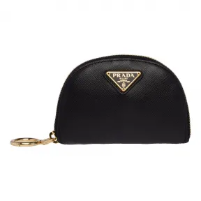 普拉达/Prada 紫红色+黑色 女士 钥匙包 1TT077 2EBA F0D2P