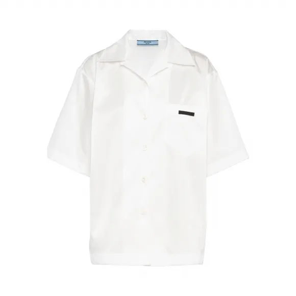 普拉达/Prada Re-Nylon再生尼龙华达呢短袖衬衫 240691-1YFL-F0009