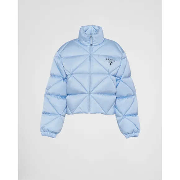 普拉达/Prada Re-Nylon 再生尼龙华达呢羽绒外套 291947-1WQ8-F0076