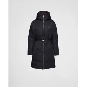 普拉达/Prada Re-Nylon 再生尼龙兜帽式羽绒大衣 292077-1WQ8-F0002