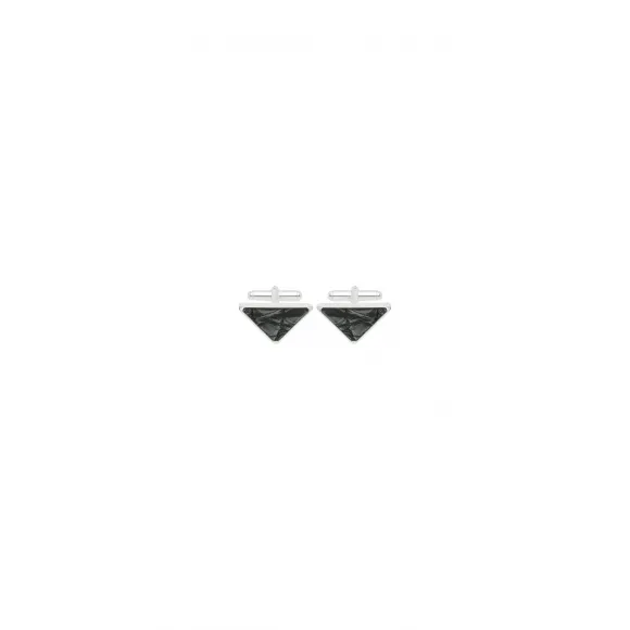 普拉达/Prada 银质金属和鳄鱼皮袖扣 2LG039-ULC-F0002