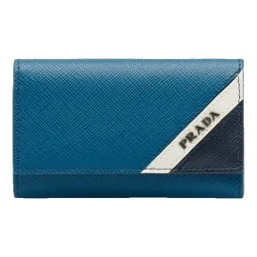 普拉达/Prada 海军蓝+赤土色  钥匙包 2PG222 2EGO F0XXA