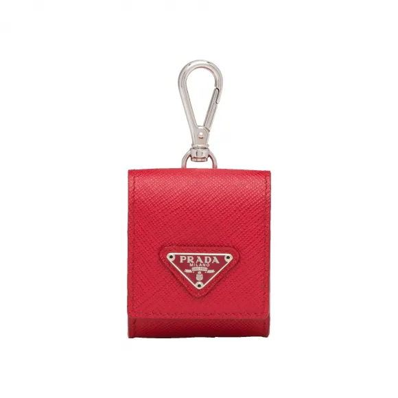 普拉达/Prada Saffiano 皮革挂饰耳机包 2TT106-2AHF-F068Z