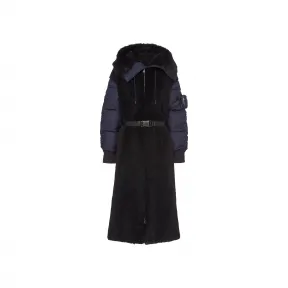 普拉达/Prada 羊皮毛和Re-Nylon 再生尼龙大衣 56985M-1YDY-F0D9M