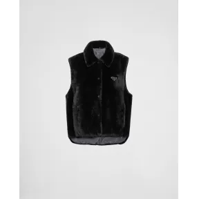 普拉达/Prada 羊毛皮背心 59422-1Y7Q-F0002