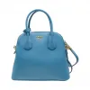 普拉达/Prada  蓝色 羊皮 手提包 BL0907-2A4A-F0K41