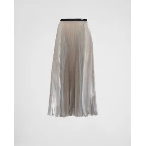 普拉达/Prada 机能性薄纱百褶中长裙 P107V-1D9E-F063H