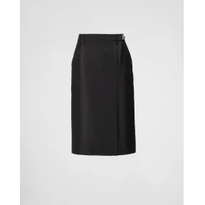 普拉达/Prada 马海羔羊毛中长半身裙 P130V-12I1-F0002