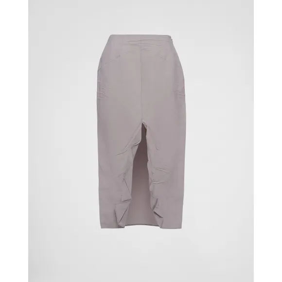 普拉达/Prada 纸基科技面料中长半身裙 P182V-1247-F0276