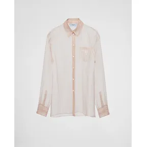 普拉达/Prada 刺绣府绸衬衫 P432GR-12VI-F0I80