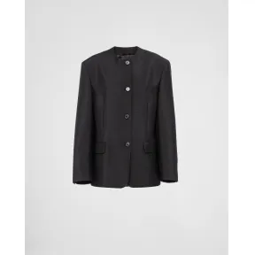 普拉达/Prada 单排扣儿童马海毛夹克  P546N-12I1-F0002