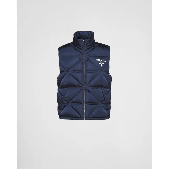 普拉达/Prada Re-Nylon 再生尼龙羽绒背心外套 SGC115-1WQ8-F0SVF