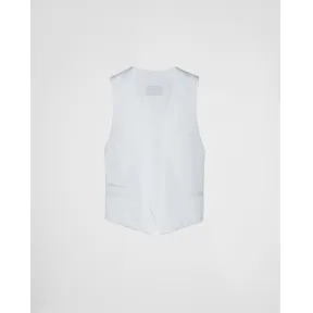 普拉达/Prada 单排扣棉质马甲 UGL78-1LZC-F0009-S-221