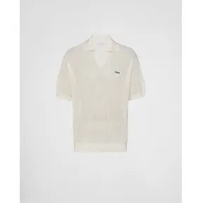 普拉达/Prada 棉质和丝质Polo衫 UMB358-102Q-F0009