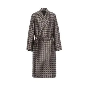 普拉达/Prada 立方体印花丝质提花长袍 VT8030-1XWF-F0276