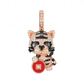 麒麟/qeelin Tiger Bo Bo 18K玫瑰金钻石及红瑪瑙吊坠 (全球限量发售) BBC-020-PD-TIGER