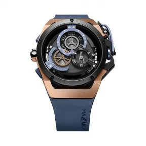 MAZZUCATO手表 RIM系列机械石英双面男表 深海蓝RIM 02-BLCG6