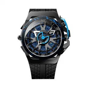 MAZZUCATO手表 RIM系列F1特别款机械石英双面反转手表男 迷雾蓝RIM F1-BK2925