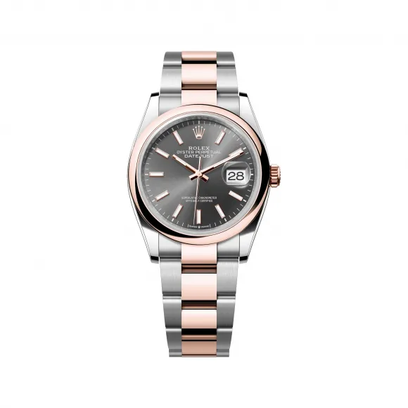劳力士/Rolex 日志型 36 MM 永恒玫瑰金及蚝式钢 藉恒动摆陀双向自动上链 中性表 M126201-0014