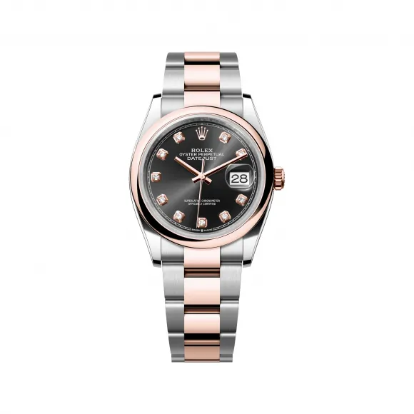 劳力士/Rolex 日志型 36 MM 永恒玫瑰金及蚝式钢 藉恒动摆陀双向自动上链 中性表 M126201-0020