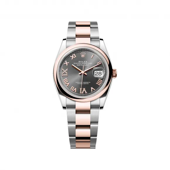 劳力士/Rolex 日志型 36 MM 永恒玫瑰金及蚝式钢 藉恒动摆陀双向自动上链 中性表 M126201-0024