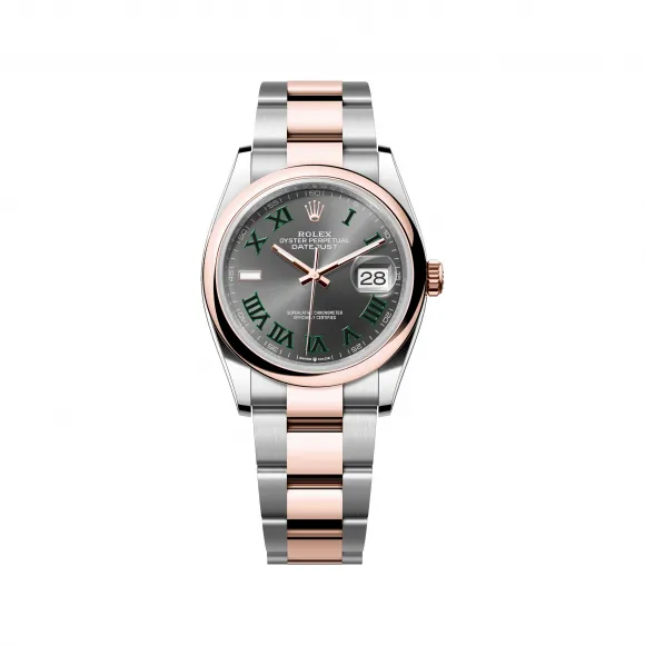 劳力士/Rolex 日志型 36 MM 永恒玫瑰金及蚝式钢 藉恒动摆陀双向自动上链 中性表 M126201-0030