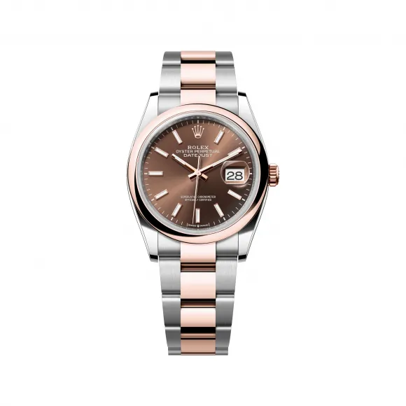 劳力士/Rolex 日志型 36 MM 永恒玫瑰金及蚝式钢 藉恒动摆陀双向自动上链 中性表 M126201-0044