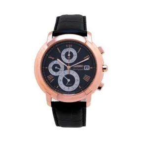 精工/Seiko Alarm Chronograph系列 精钢 石英机芯 男表 SNAB80P1