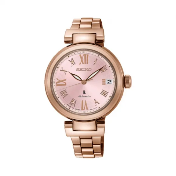 精工/Seiko 不锈钢镀玫瑰金色 自动机械机芯 女表 SRP848J1