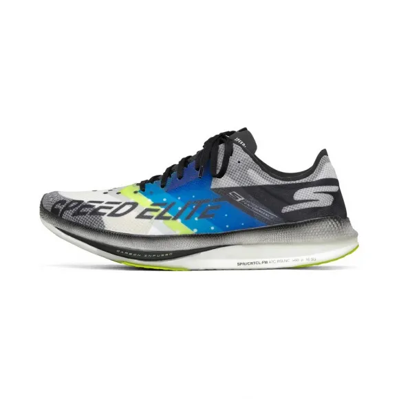 斯凯奇/Skechers 黑色/蓝色 GO RUN SPEED ELITE 男子跑步鞋 55221-BKBL