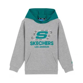 斯凯奇/Skechers 中花灰 PULLOVER 男童连帽卫衣 L320B011-004F